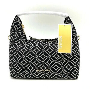 Michael Kors Ember Small Logo Jacquard Messenger Bag Black